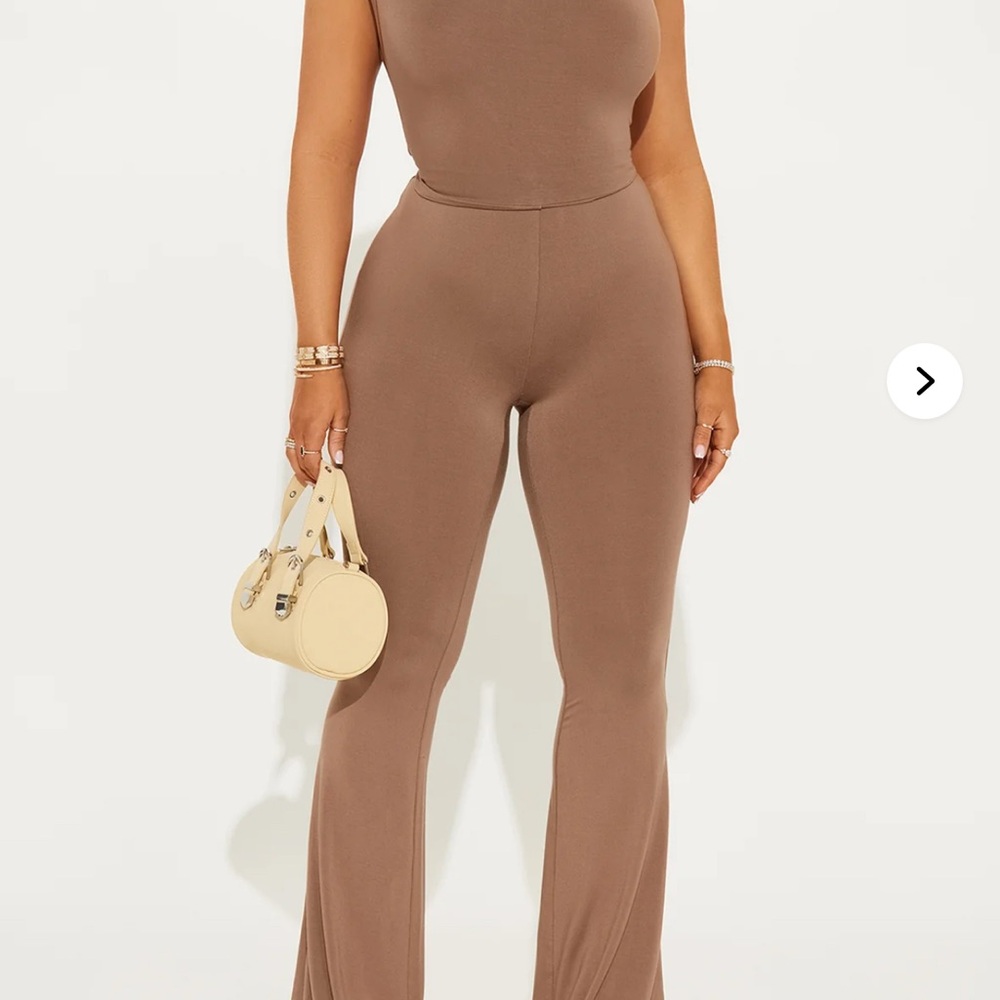 Fashion Nova Brown Flare Jumpsuit